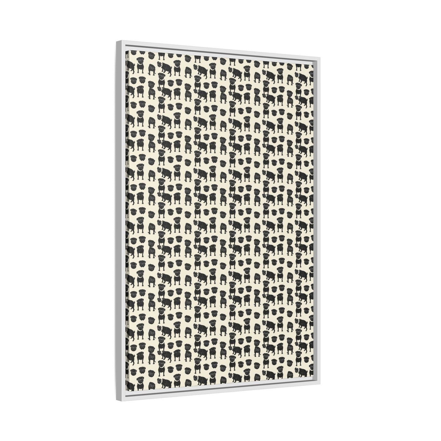 Puggie Pout Perfection Matte Canvas, Framed