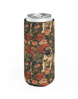 Blooming Pug Paradise Slim Can Cooler