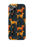 Dapper Dachshund Noir Glow Slim Phone Cases