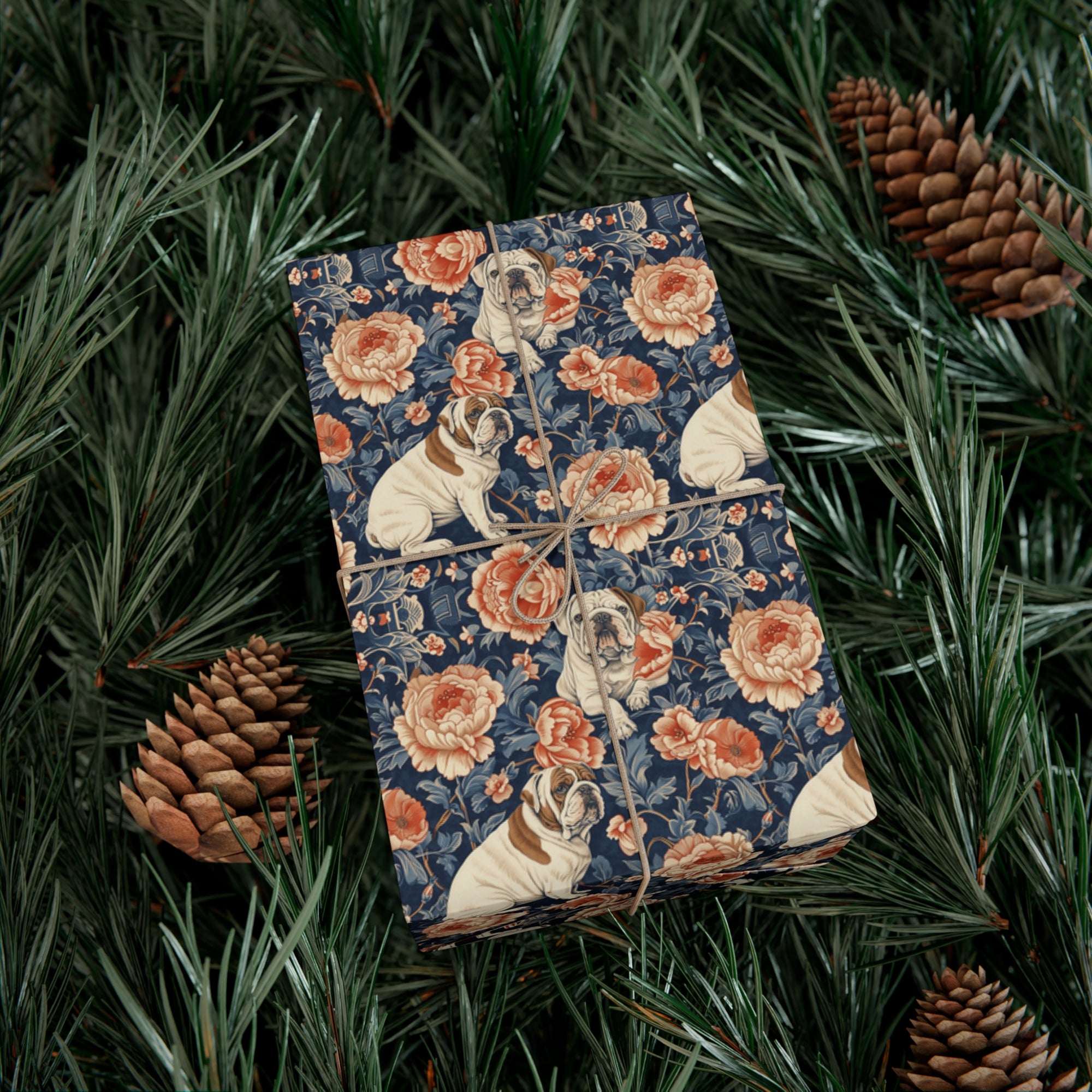 Blooming Bulldog Beauty Gift Wrap Papers