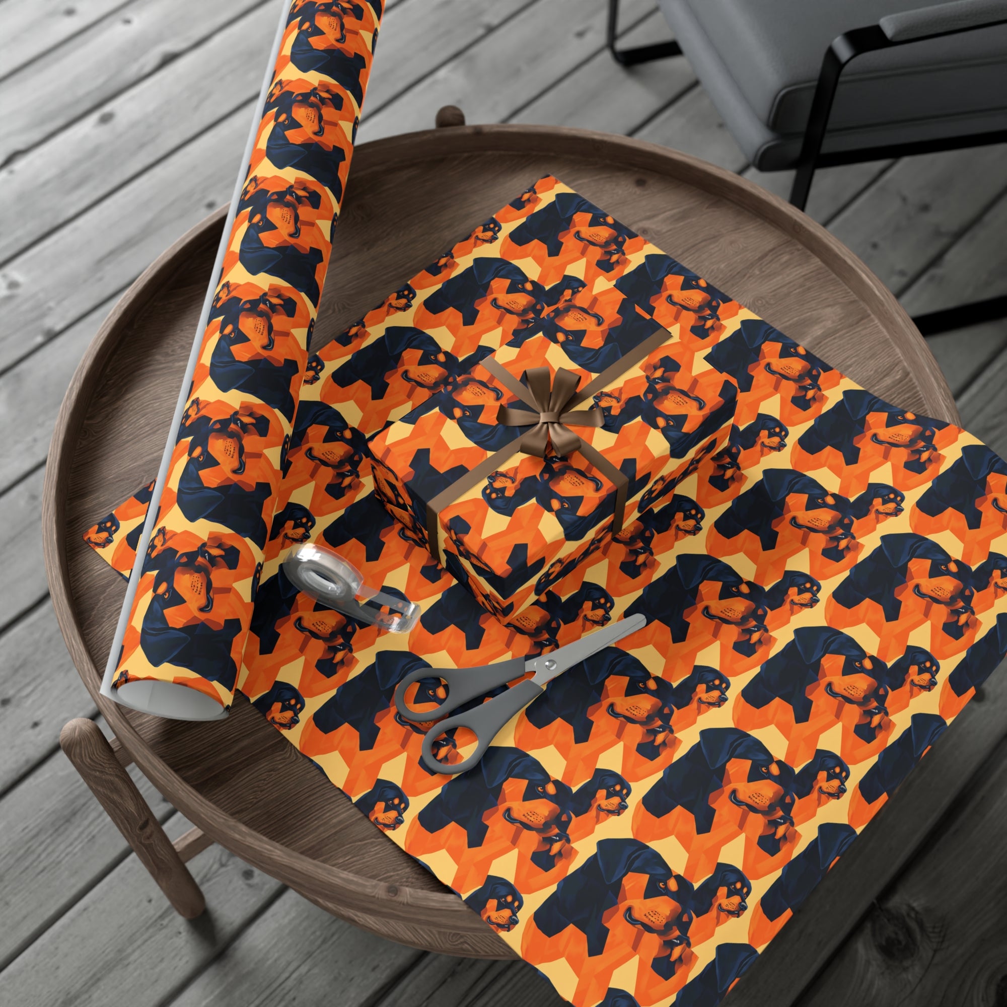 Rottweiler Chic Pawsitivity Gift Wrap Papers