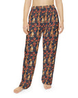 Floral Pawsome Dachsund Delight Women's Pajama Pants