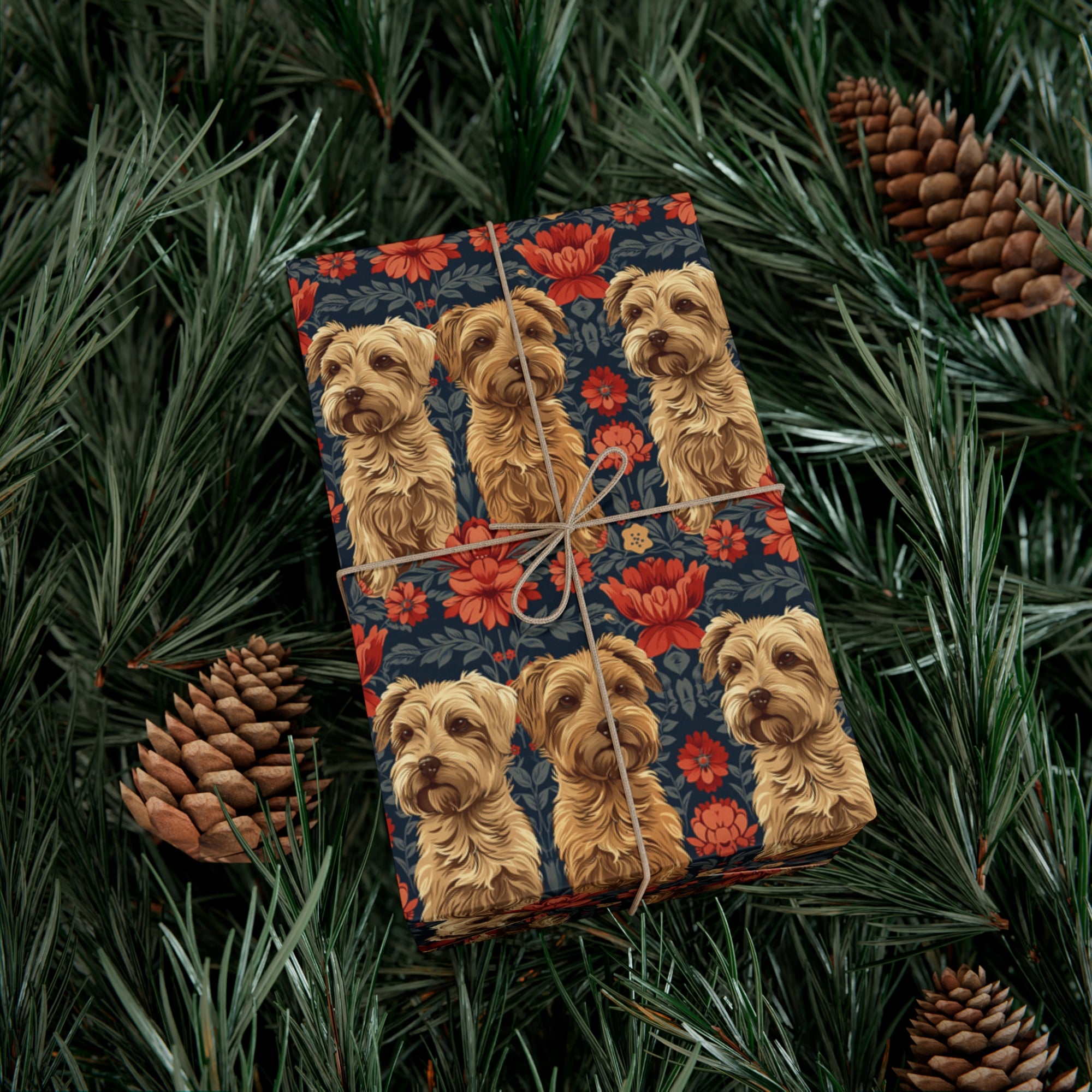 Yorkie Charm Twins Gift Wrap Papers