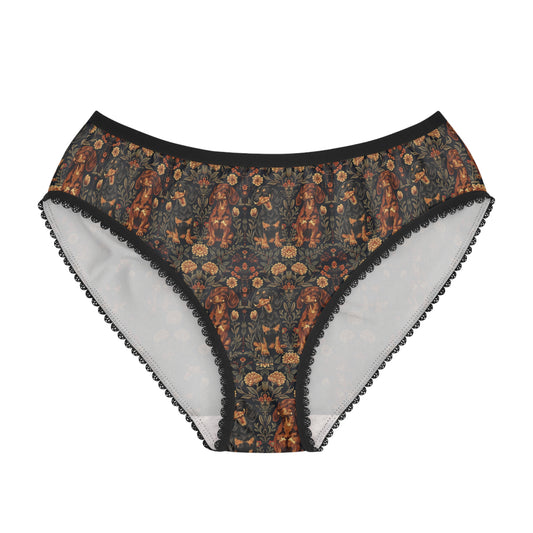 Dapper Dachshund Embroidery Elegance Women's Briefs