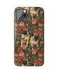 Blooming Pug Paradise Slim Phone Cases