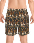 Beagle Buddies Meadow Magic Men's Mid-Length Swim Shorts