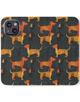 Dapper Dachshund Noir Glow Flip Cases