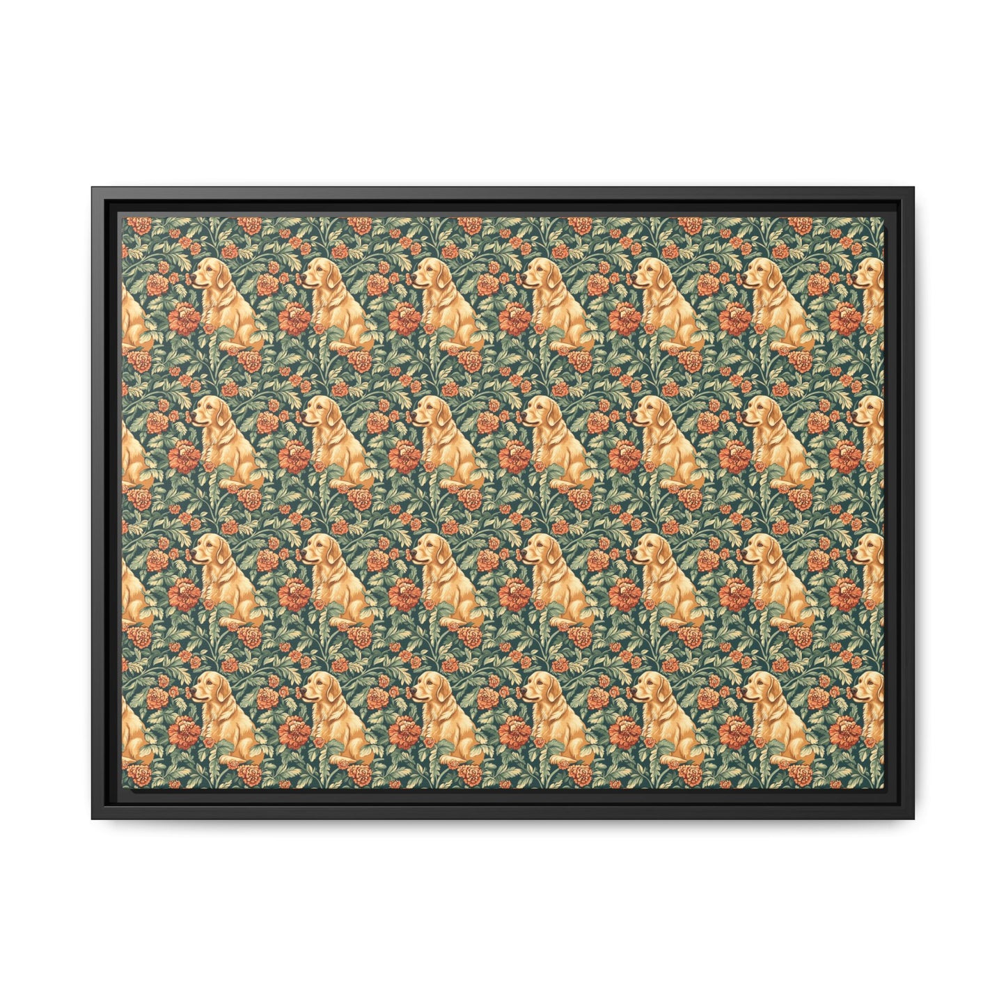 Blooming Goldie Glam Matte Canvas, Framed