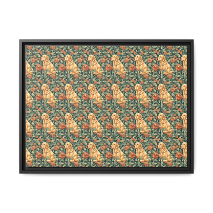 Blooming Goldie Glam Matte Canvas, Framed