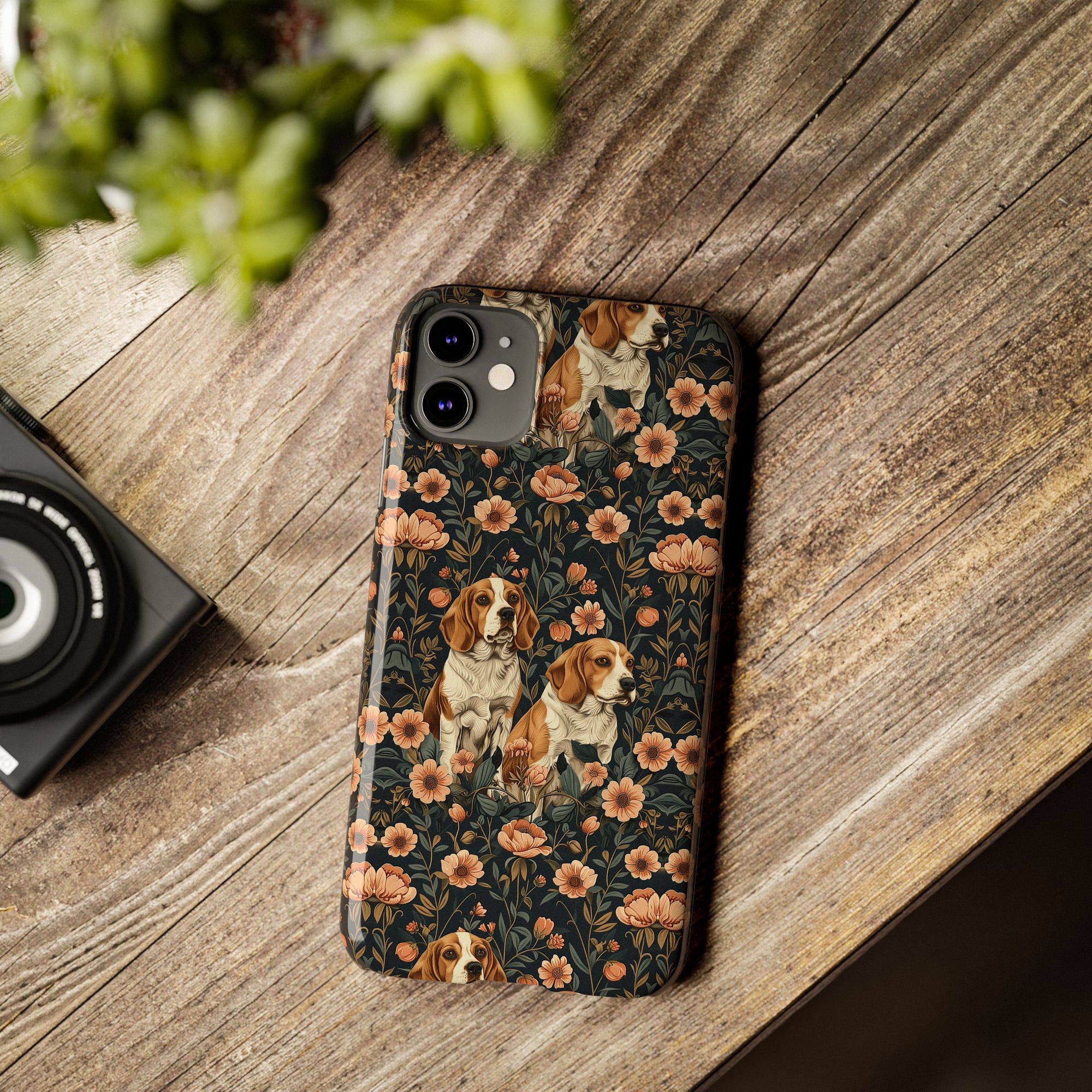 Beagle Blossom Bonanza Slim Phone Cases