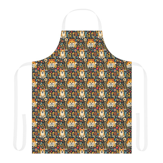 Corgi Rainbow Vine Dream Apron