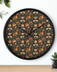 Dazzling Dachsund Blossoms & Foliage Wall Clock