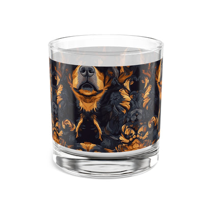 Modern Rottweiler Royalty Rocks Glass