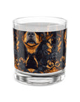 Modern Rottweiler Royalty Rocks Glass