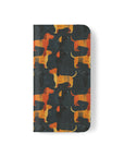 Dapper Dachshund Noir Glow Flip Cases