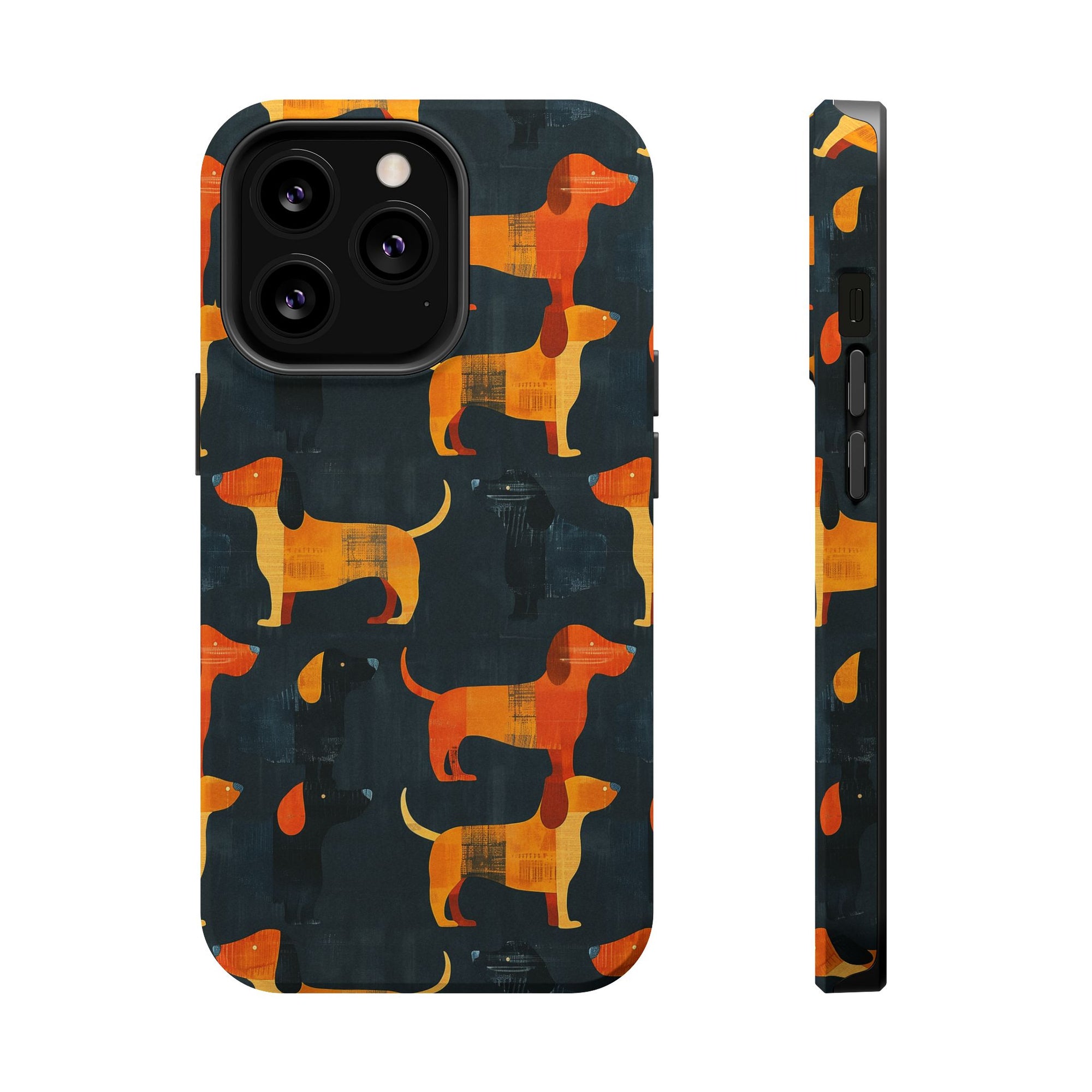 Dapper Dachshund Noir Glow Magnetic Tough Cases