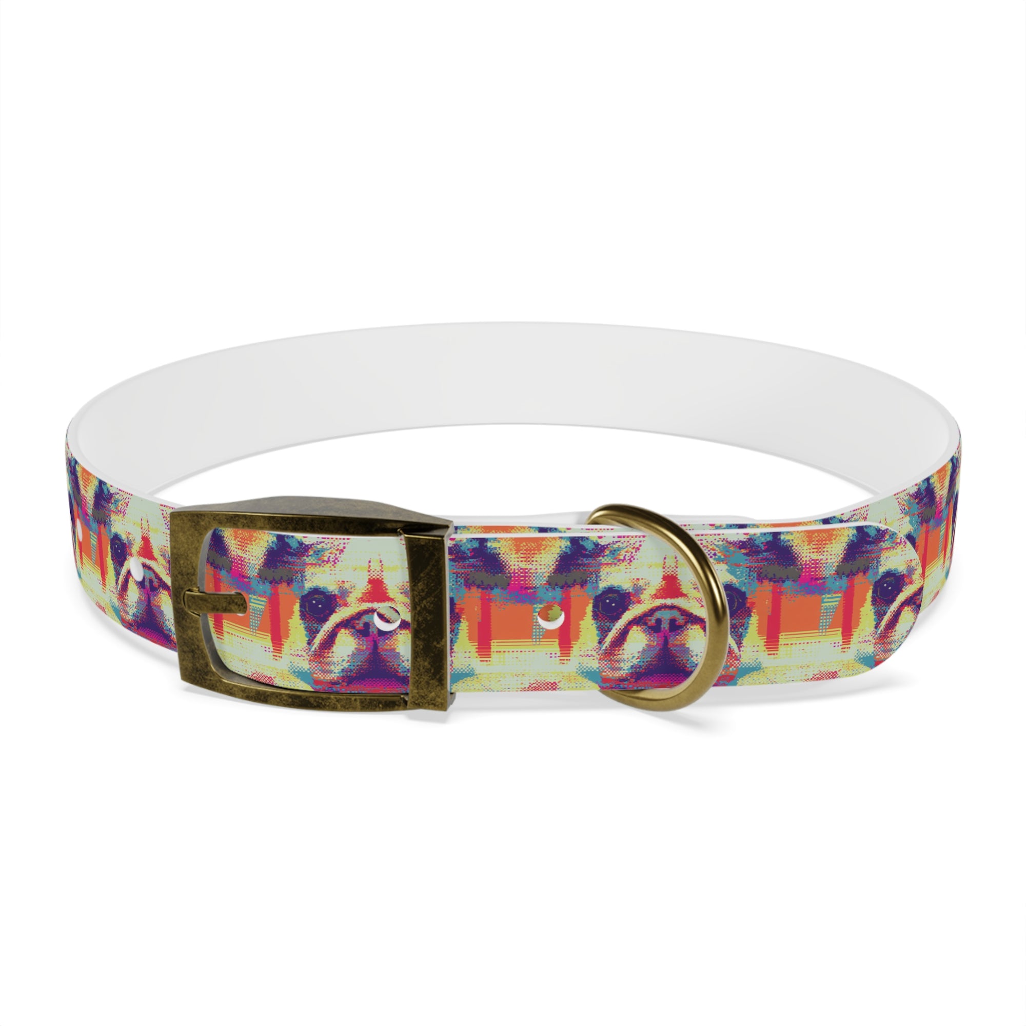 Glitchy Bulldog Blitz Dog Collar