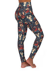 Gothic Rose Bulldog Noir Enchantment High Waisted Yoga Leggings