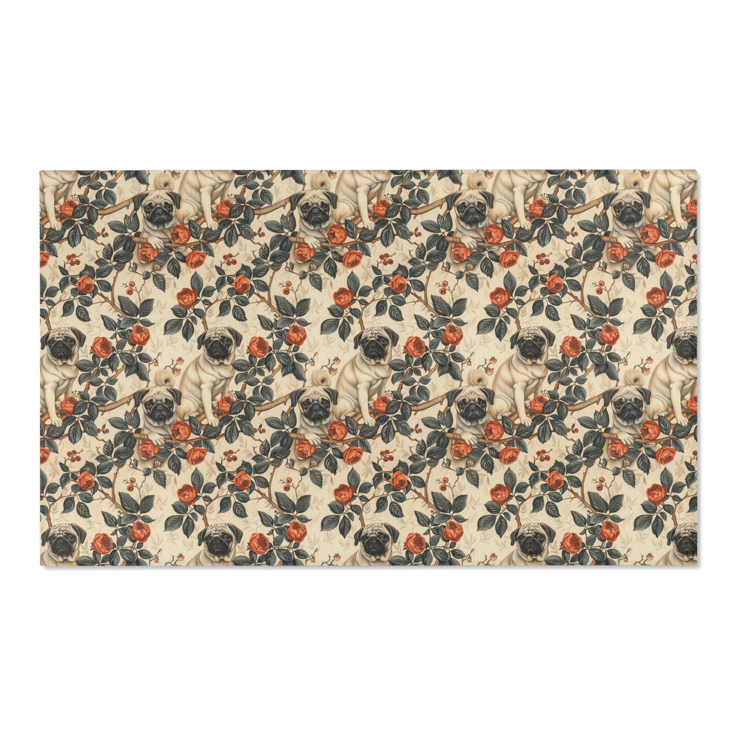 The Pug Elysium - Creamy Luxury Area Rug