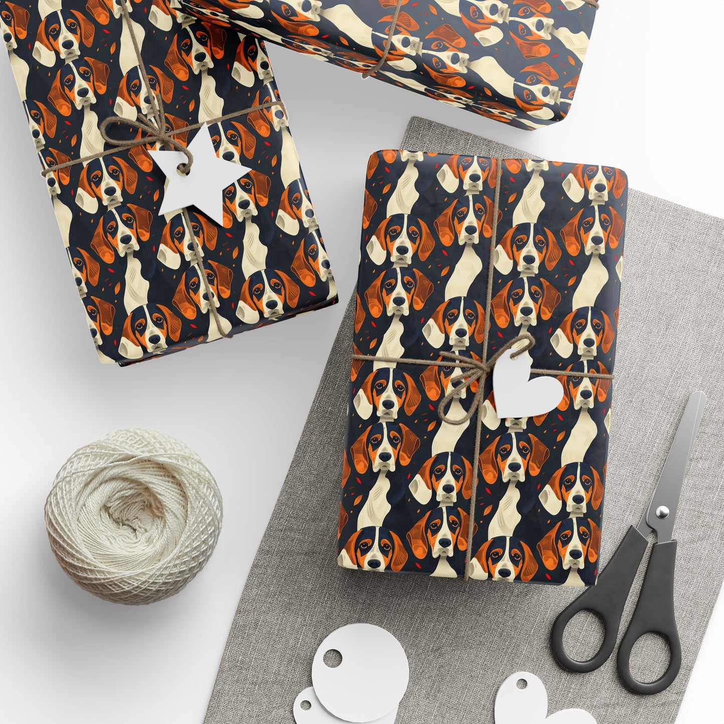 Beagle Glimmer Gaze Glamour Wrapping Paper