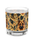 Autumnal German Shepherd Glamour Rocks Glass