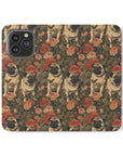 Blooming Pug Paradise Flip Cases