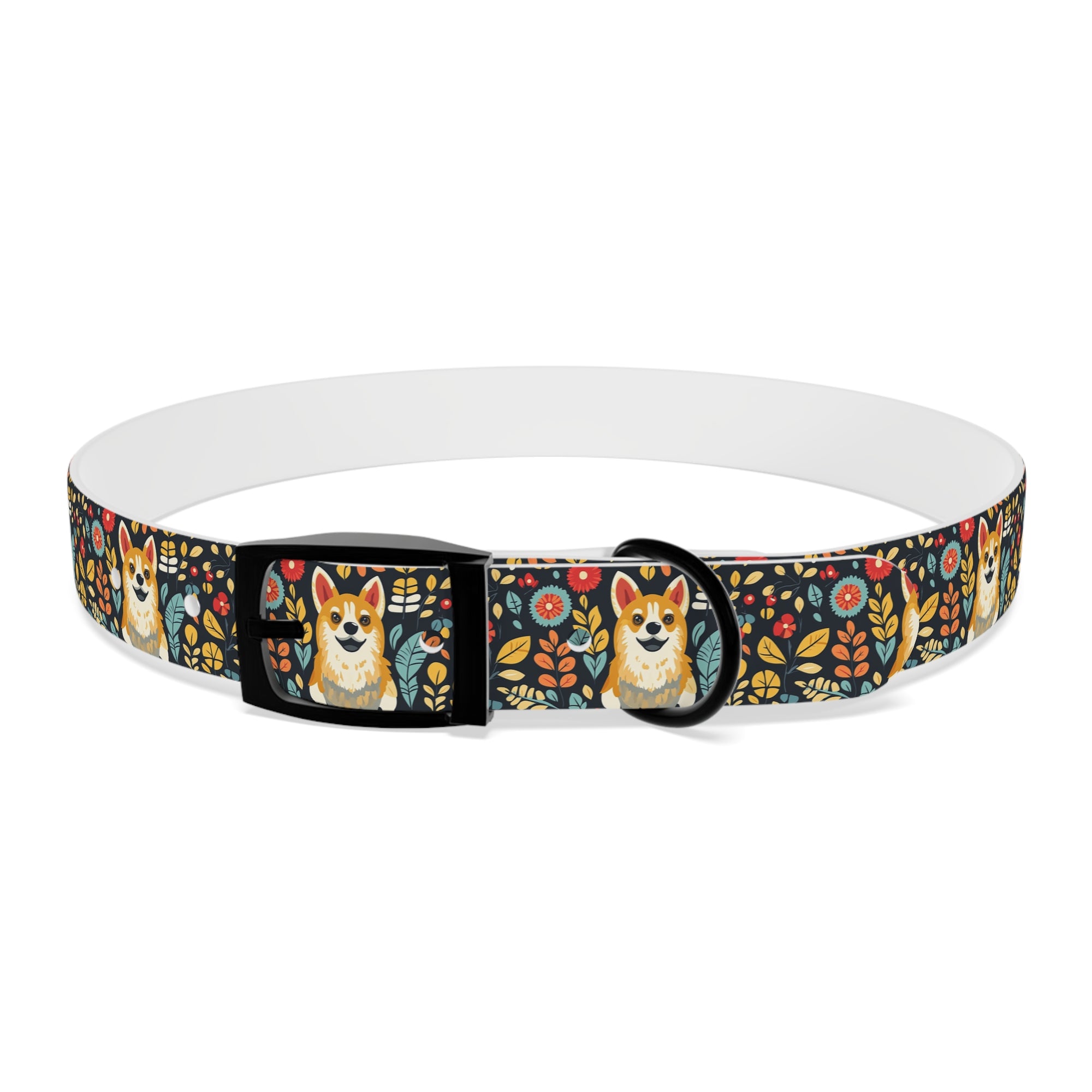 Corgi Rainbow Vine Dream Dog Collar