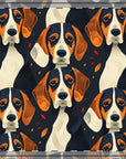 Beagle Glimmer Gaze Glamour Ceramic Coaster