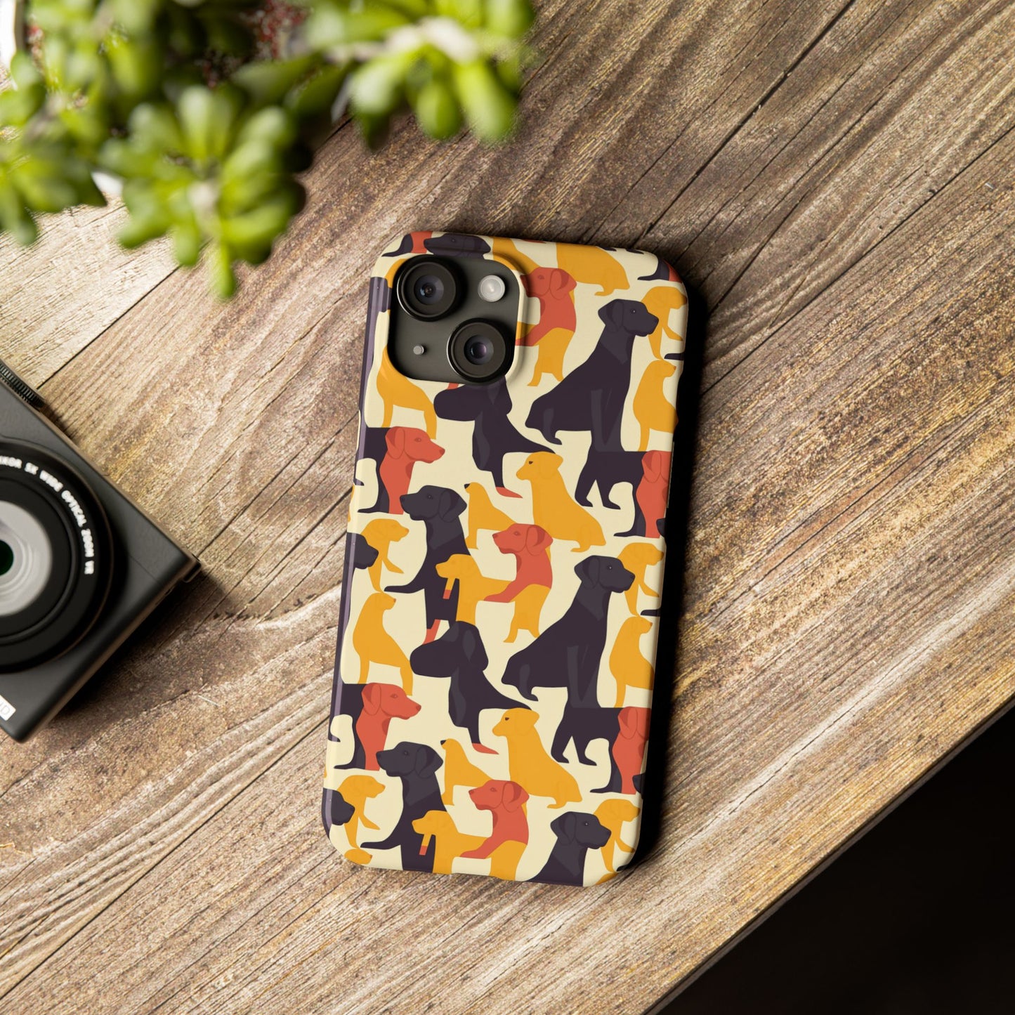 Modern Charm Labrador Chic Slim Phone Cases