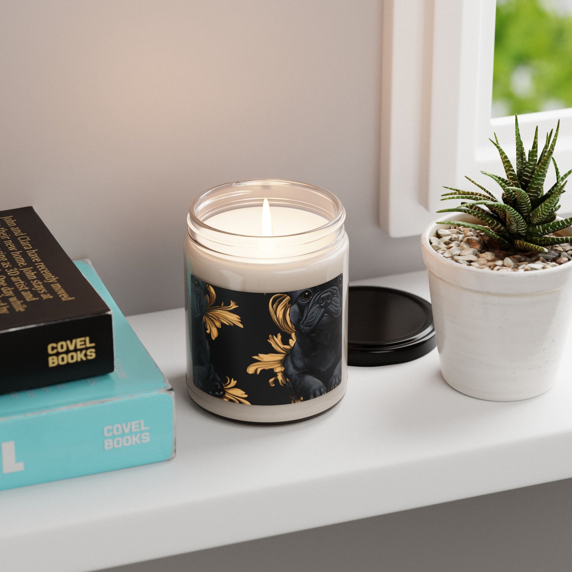 Regal Frenchie Noir Elegance Scented Soy Candle