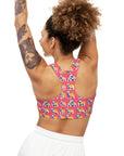 Bubblegum Glamour Bulldog Bouquet Seamless Sports Bra