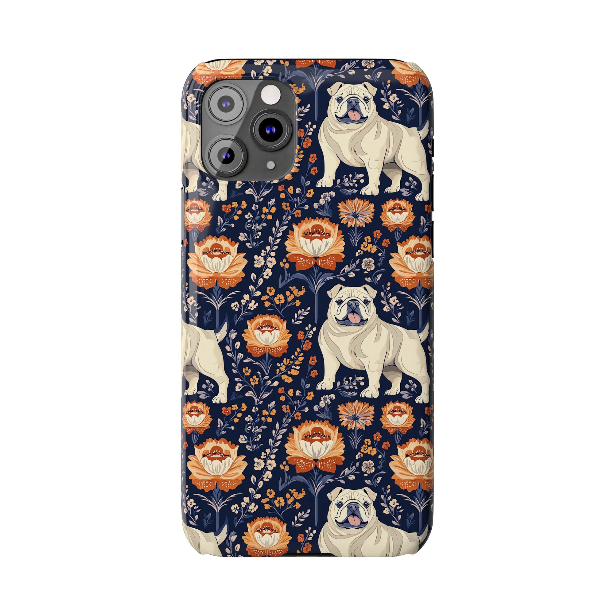 Bulldog Blossom Bonanza Slim Phone Cases