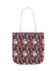 Bulldoggy Bliss Chomper Canvas Tote Bag