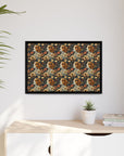 Beagle Blossoms Matte Canvas, Framed