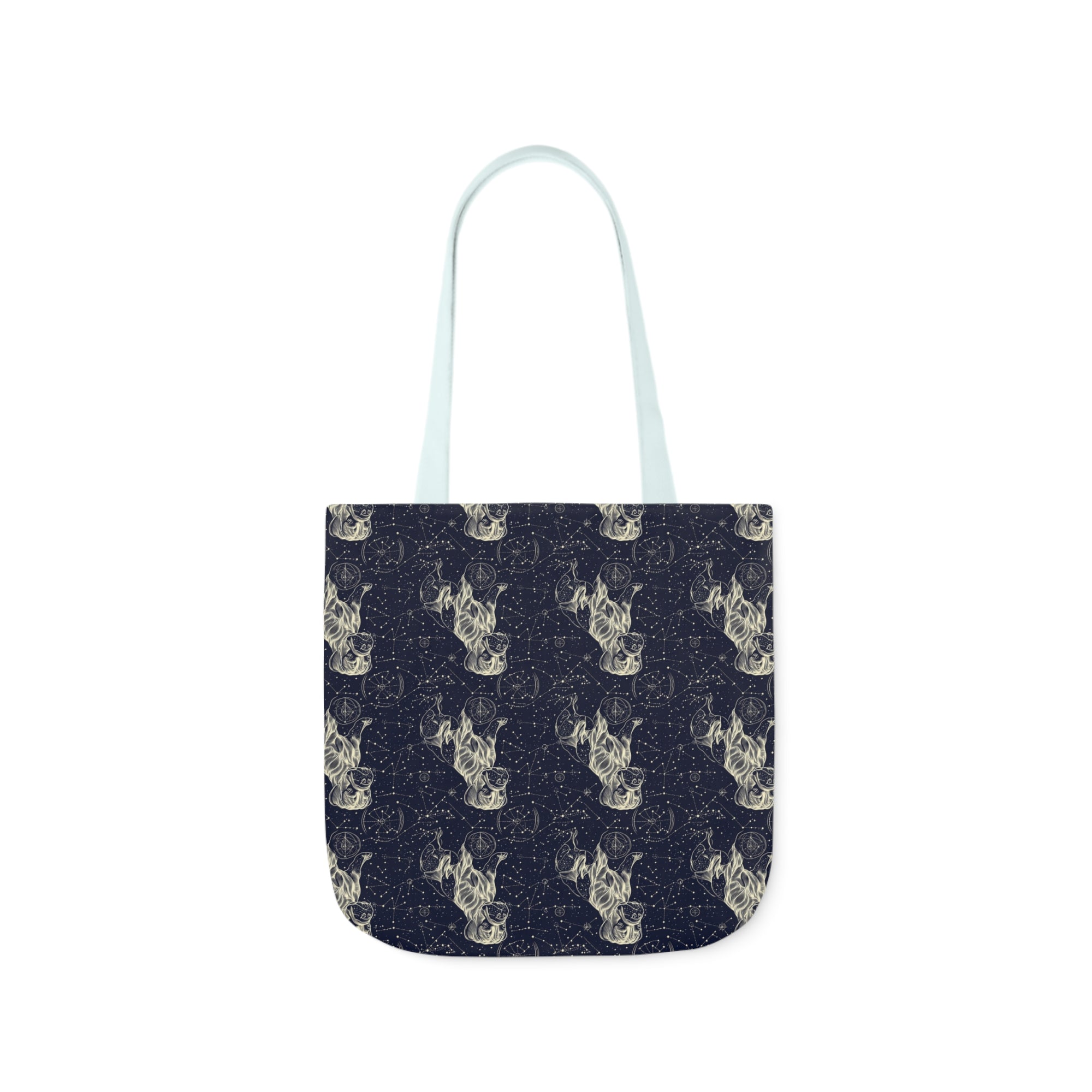 Celestial Boxer Bliss Canvas Tote Bag