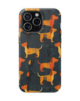 Dapper Dachshund Noir Glow Magnetic Tough Cases