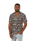 Blooming Bulldog Beauty Men's Hawaiian Camp Shirt