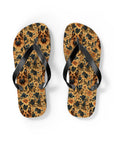 Autumnal German Shepherd Glamour Flip Flops