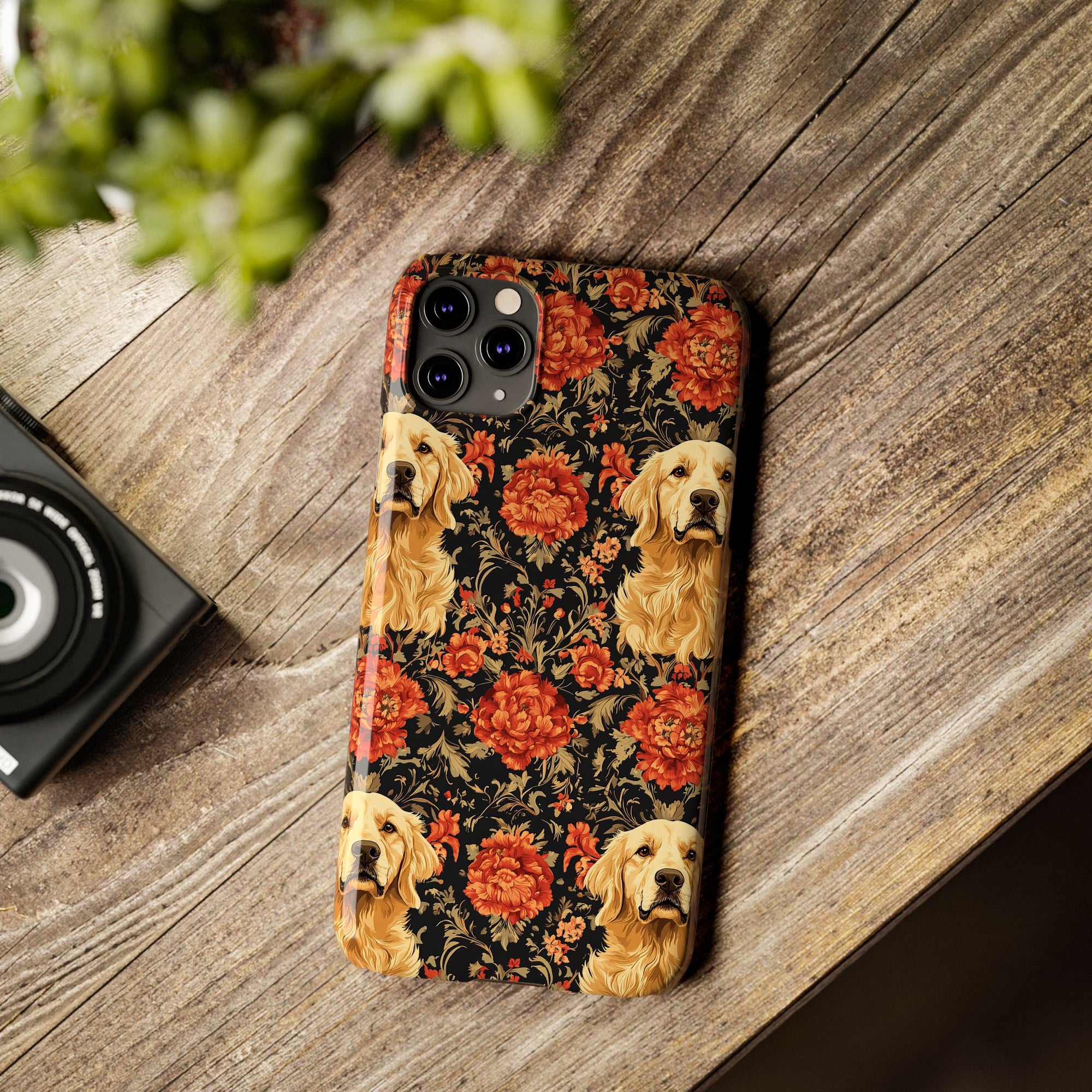 Golden Pawsatronic Tapestry Slim Phone Cases