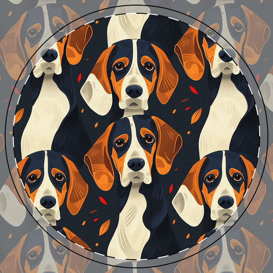 Beagle Glimmer Gaze Glamour Ceramic Coaster