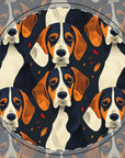 Beagle Glimmer Gaze Glamour Ceramic Coaster