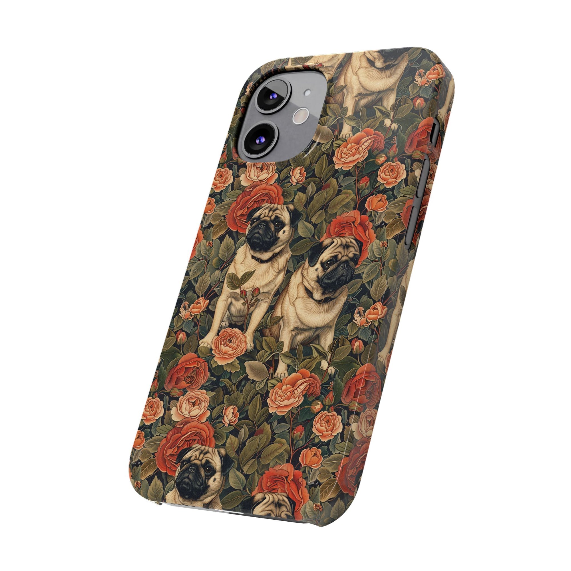 Blooming Pug Paradise Slim Phone Cases