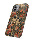 Blooming Pug Paradise Slim Phone Cases