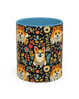 Corgi Rainbow Vine Dream Accent Coffee Mug