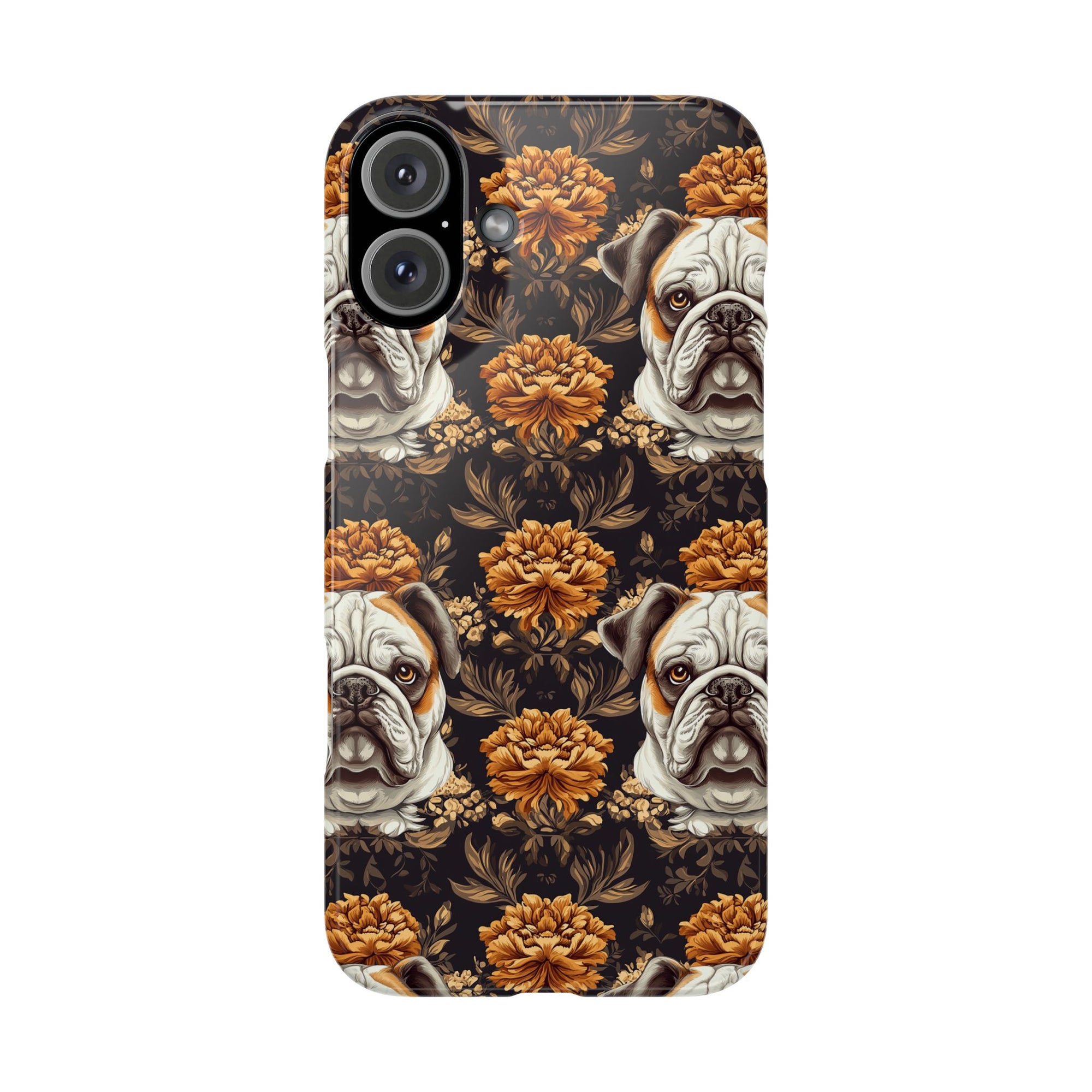 Bloomingly Bulldogistic Bouquet Slim Phone Cases