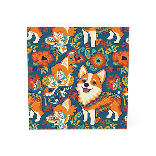 Corgi Carnival Couture Note Cube