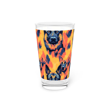 Impressionistic German Shepherds Pint Glass