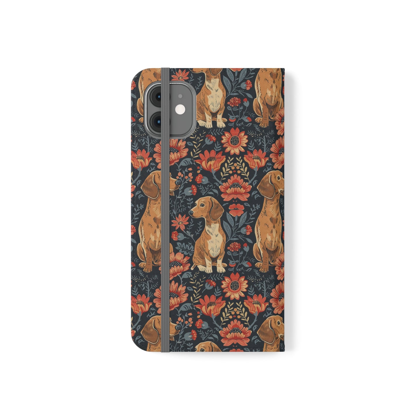 Floral Pawsome Dachsund Delight Flip Cases