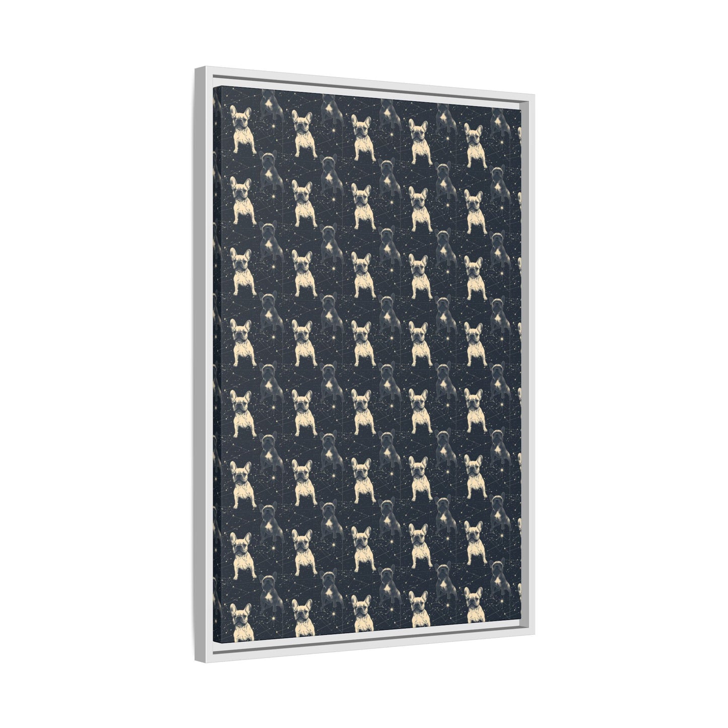 Frenchie Celestial Soar Matte Canvas, Framed