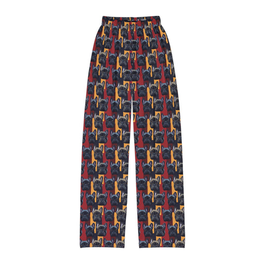 Chic Canine Checkmate - Frenchie Edition Kids Pajama Pants